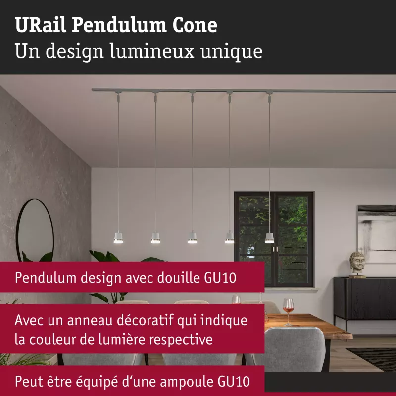 URail Aufhängungskonus GU10 max. 10W dimmbar 230V