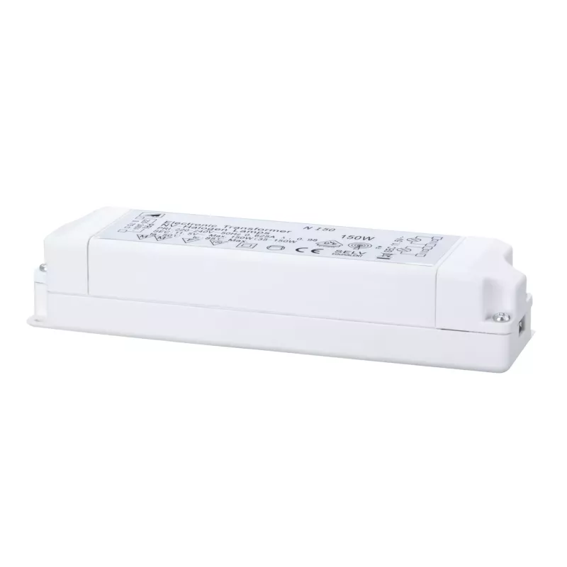 Elektronischer Transformator nach VDE-Norm, max. 35–150 W, 230/12 V, 150 VA, Weiß