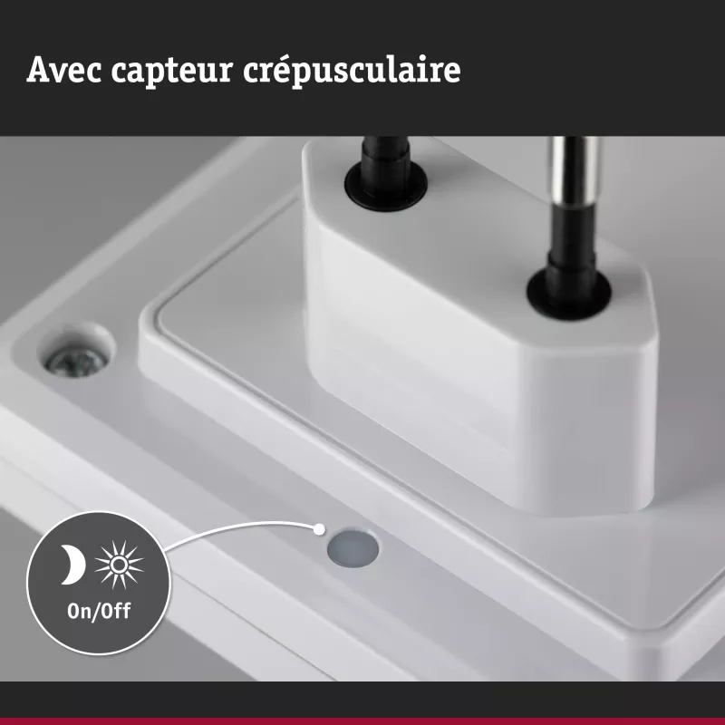 Veilleuse Esby avec capteur crépusculaire carré 3000K 0,7lm