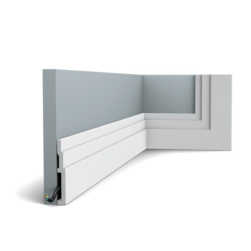 SX180 ORAC Battiscopa Duropolymer L200 x H12 x P1,6 cm ORAC DECOR 4 - Cornice Quadro