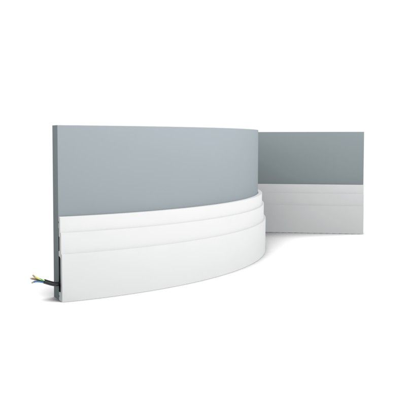 SX180F ORAC Battiscopa flessibile Flex L200 x H12 x L1,6 cm ORAC DECOR 3 - Cornice da tavolo