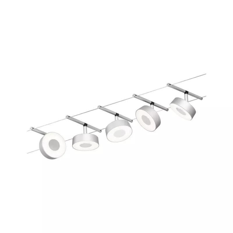 Kit básico de sistema de cable circular LED CorDuo 5x180lm 5x5W 3000K 230/12V - système d'accrochage et décoration