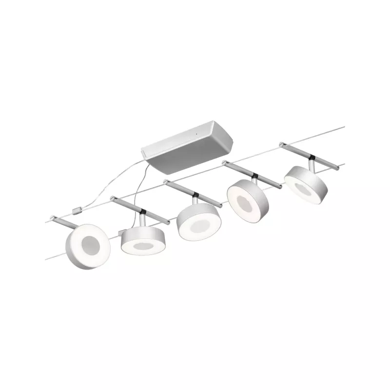Kit básico de sistema de cable circular LED CorDuo 5x180lm 5x5W 3000K 230/12V PAULMANN 32 - Cimaise Tableau 
