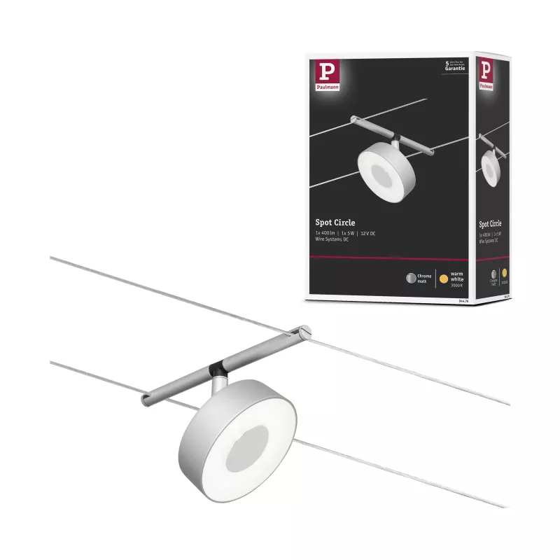 CorDuo LED Circle Spot Cable System, Individual 180lm, 5W, 3000K, 12V