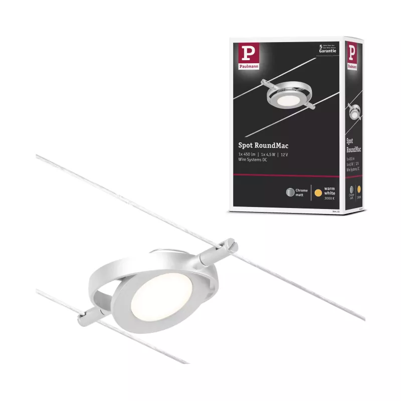 CorDuo LED Kabelsystem RoundMac Einzelspot 200 lm 4,5 W 3000 K 12 V PAULMANN 24 - Cimaise Tableau 
