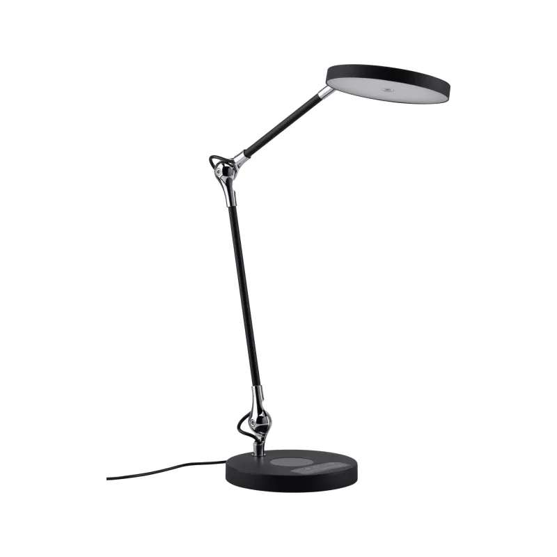 Lámpara de escritorio LED Numis QI blanca con interruptor, 1000 lm