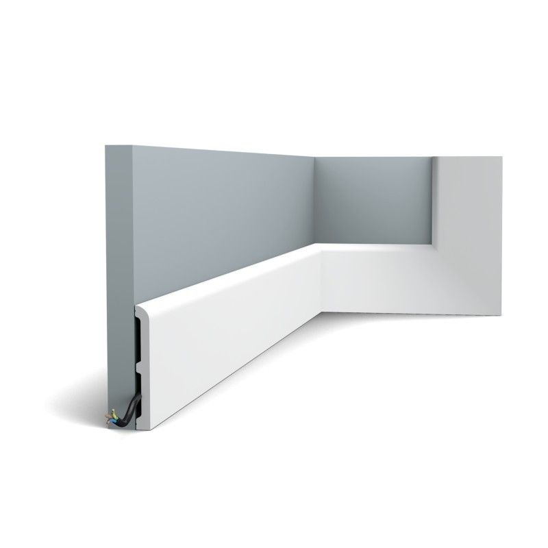 SX184-RAL9003 ORAC Battiscopa RAL9003 Duropolymer L200 x H11 x L1,3 cm ORAC DECOR 4 - Cornice Quadro