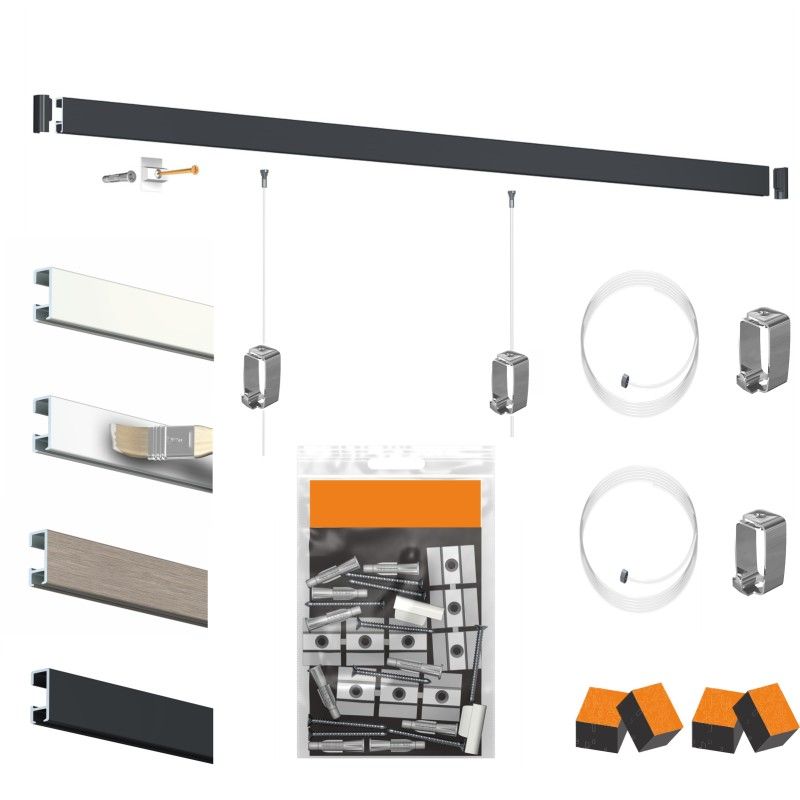 Pack cimaise click rail artiteq ECO Cimaise Tableau 3 - Cimaise Tableau 
