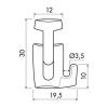 Newly gancho autoblocante H100: capacidad de carga de 20 kg para rieles de cuadros. Newly 3 - Cimaise Tableau 
