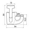 Newly sistema de seguridad con gancho autoblocante H100 (20 kg) para colgar cuadros Newly 3 - Cimaise Tableau 