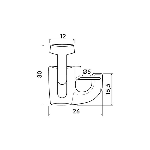 Ganchillo de autobloqueo Newly H100 sistema de seguridad de gancho - 20kg - velas de suspención mesas de nuevo Newly 3 - Cimaise