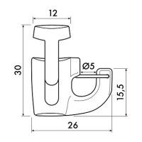 Self-locking Crochet Newly H100 hook safety system - 20kg - suspention candles tables newly Newly 3 - Cimaise Tableau 