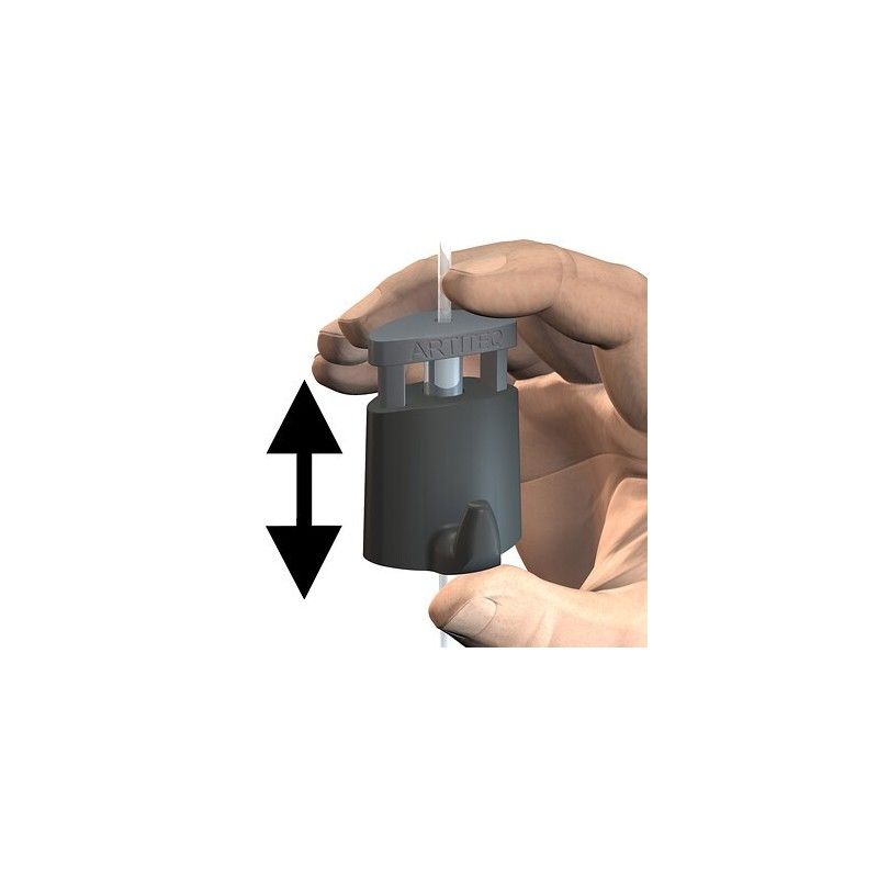 Selbsthemmender Haken MICRO GRIP 2 MM 20 KG - Anhänger Bild artiteq ARTI TEQ 3 - Cimaise Tableau 