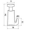 MICRO GRIP 2 MM 20 KG Self-Locking Hook - picture rail hanging system - artiteq ARTI TEQ 7 - Cimaise Tableau 