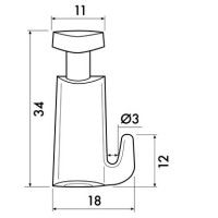 Crochet autobloquant MICRO GRIP 2 MM 20 KG - suspension cimaises tableaux Artiteq ARTI TEQ 7 - Cimaise tableau