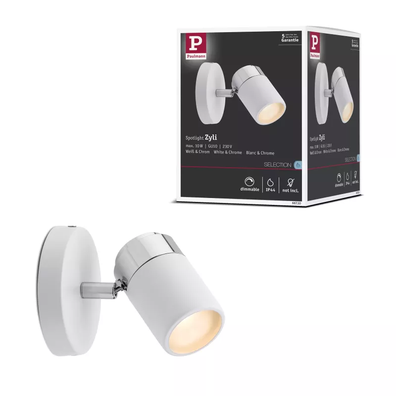 Strahler Zyli IP44 GU10 230V max. 10W dimmbar PAULMANN 14 - Cimaise Tableau 