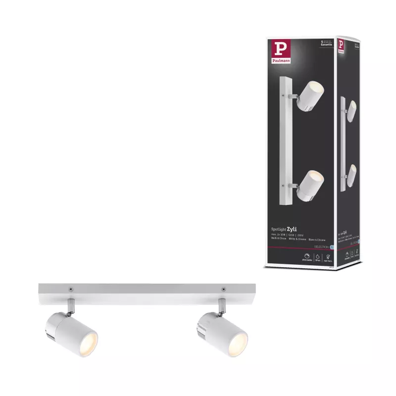 Zyli Spotlight IP44 GU10 230V max. 2x10W dimmbar