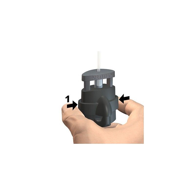 Gancho autobloqueante MICRO GRIP LOCK 2 MM 20 KG - Suspent cimas pinturas artiteq ARTI TEQ 4 - Cimaise Tableau 