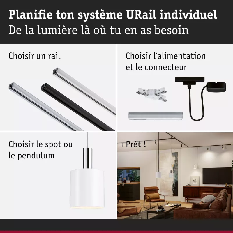 URail Lampenschirm 2Easy Tallis 160mm PAULMANN 23 - Cimaise Tableau 