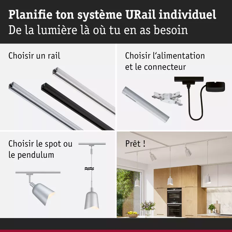 URail Lampenschirm DecoSystems Alvaro 144mm PAULMANN 34 - Cimaise Tableau 
