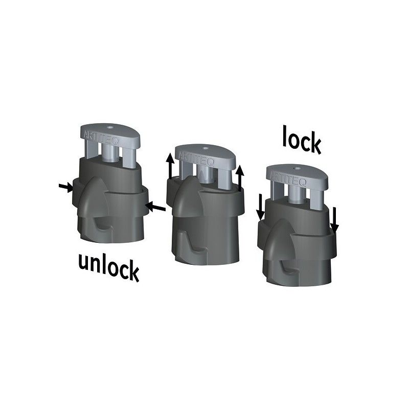 Gancho autobloqueante MICRO GRIP LOCK 2 MM 20 KG - Suspent cimas pinturas artiteq ARTI TEQ 9 - Cimaise Tableau 