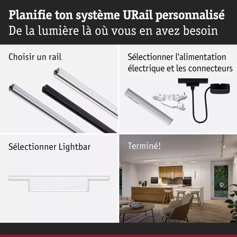 URail Lightbar 3-Step-Dim Ceris 800lm 9,5W 3000K dimmbar 230V