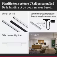 URail Lightbar 3-Step-Dim Ceris 800lm 9.5W 3000K dimmable 230V - système d'accrochage et décoration - détail 6