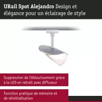 URail Track spotlight 3-Step-Dim Alejandro 800lm 10W 3000K dimmable 230V - système d'accrochage et décoration - détail 6