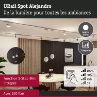 URail Track spotlight 3-Step-Dim Alejandro 800lm 10W 4000K dimmable 230V - système d'accrochage et décoration - détail 5