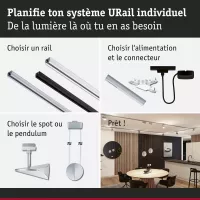 URail Spot sur rail 3-Step-Dim Alejandro 800lm 10W 4000K gradable 230V - système d'accrochage et décoration - détail 7