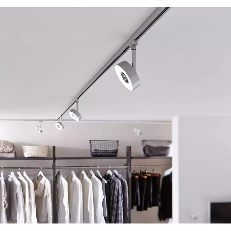URail Schienenstrahler, 3-stufig dimmbar, rund, 220 lm, 5 W, 4000 K, 230 V PAULMANN 44 - Cimaise Tableau 