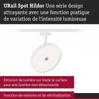URail Track spotlight 3-Step-Dim Hildor 850lm 15W 3000K dimmable 230V - système d'accrochage et décoration - détail 7