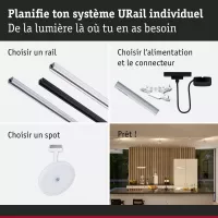 URail Schienenstrahler, 3-stufig dimmbar, Hildor, 850 lm, 15 W, 3000 K, 230 V - système d'accrochage et décoration - détail 8