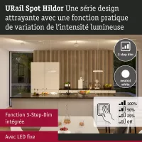 URail Track spotlight 3-Step-Dim Hildor 850lm 15W 4000K dimmable 230V - système d'accrochage et décoration - détail 6