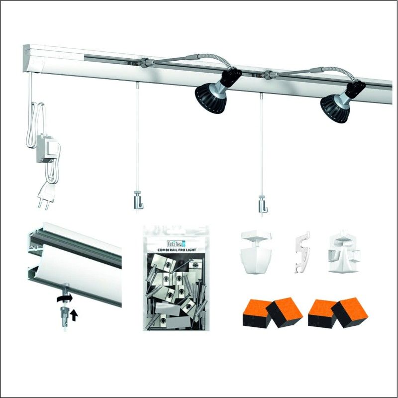 Combi Pro light artiteq ECO picture rail pack - système d'accrochage et décoration
