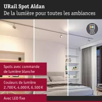 URail Track spotlight Aldan Individual spotlight 500lm 8W White Switch 230V - système d'accrochage et décoration - détail 4