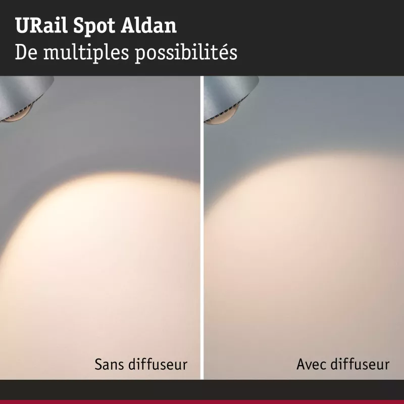 URail Schienenstrahler Aldan Einzelstrahler 500 lm 8 W Weiß Schalter 230 V PAULMANN 45 - Cimaise Tableau 