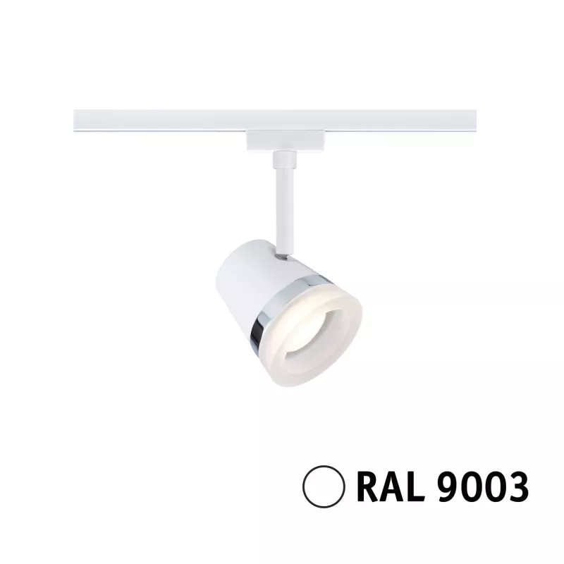 URail Schienenstrahler, Kegelförmiger Einzelstrahler, GU10, max. 10 W, dimmbar, 230 V PAULMANN 34 - Cimaise Tableau 