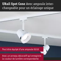 URail Spot sur rail Cone Spot individuel GU10 max. 10W gradable 230V - système d'accrochage et décoration - détail 4