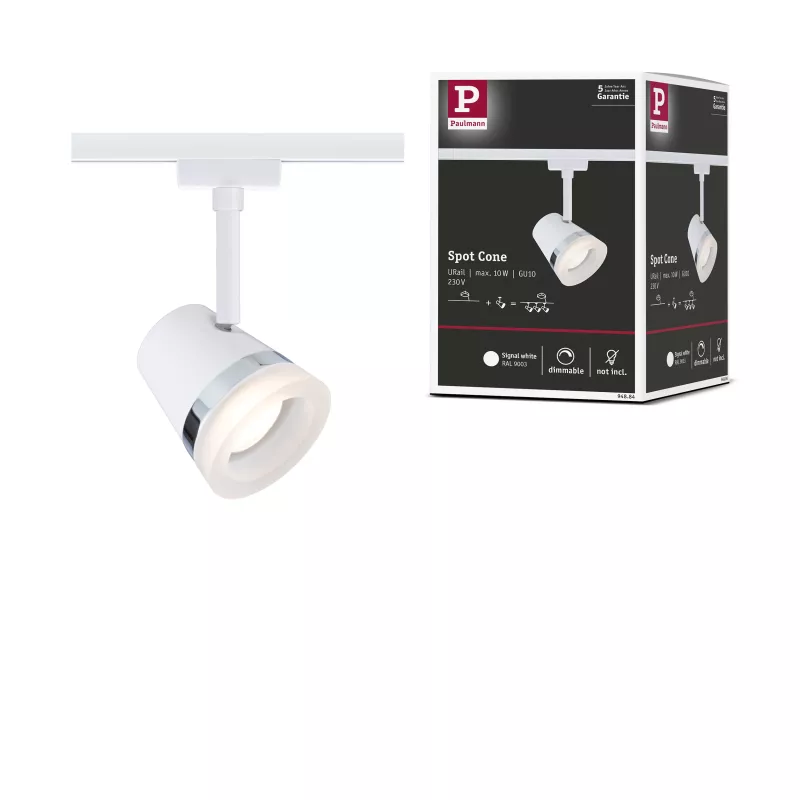 URail Spot sur rail Cone Spot individuel GU10 max. 10W gradable 230V PAULMANN 41 - Cimaise Tableau 
