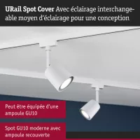 Cubierta para foco de vía URail, foco individual GU10, máx. 10 W, regulable, 230 V - système d'accrochage et décoration - détail 4