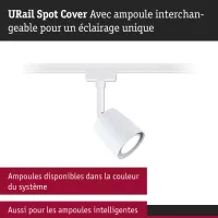Cubierta para foco de vía URail, foco individual GU10, máx. 10 W, regulable, 230 V - système d'accrochage et décoration - détail 5