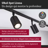 URail Foco sobre carril Lirena GU10 máx. 10W 230V - système d'accrochage et décoration - détail 3