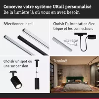 URail Foco sobre carril Lirena GU10 máx. 10W 230V - système d'accrochage et décoration - détail 5