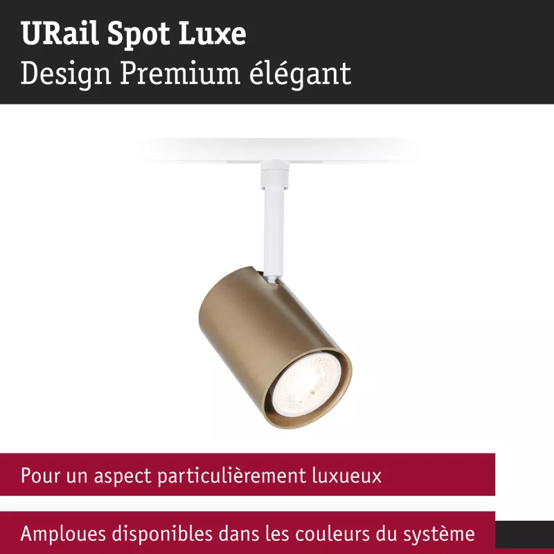 URail Spot sur rail Luxe GU10 max. 10W gradable 230V PAULMANN 66 - Cimaise Tableau 