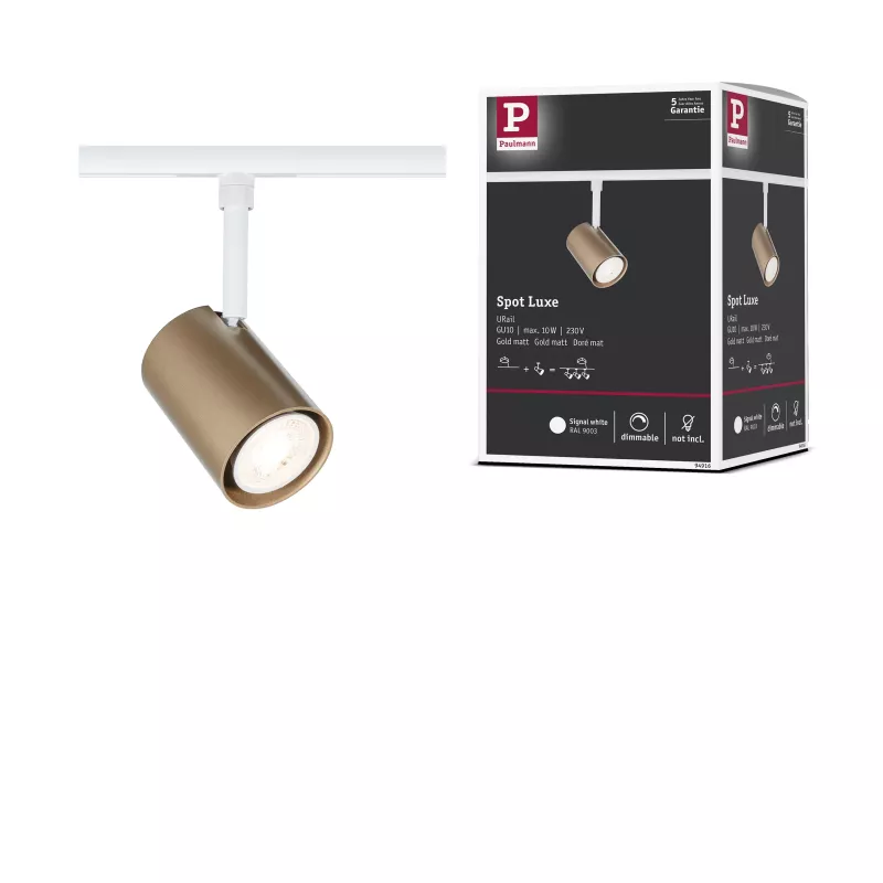 Foco de riel de lujo URail GU10, máx. 10 W, regulable, 230 V PAULMANN 72 - Cimaise Tableau 