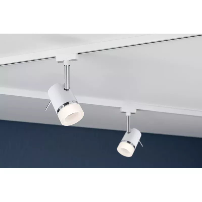 URail Spot auf Schienenrohr, Einzelplatz GU10, max. 10 W, dimmbar, 230 V PAULMANN 21 - Cimaise Tableau 