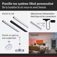 URail Track spotlight Smart Home Zigbee 3.0 Hildor RGBW 500lm 7.5W RGBW+ dimmable 230V - système d'accrochage et décoration - détail 7