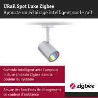 URail Schienenstrahler Smart Home Zigbee 3.0 Luxus GU10 350lm 4,8W RGBW+ dimmbar 230V - système d'accrochage et décoration - détail 8