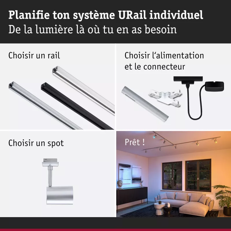 URail Schienenstrahler Smart Home Zigbee 3.0 Luxus GU10 350lm 4,8W RGBW+ dimmbar 230V